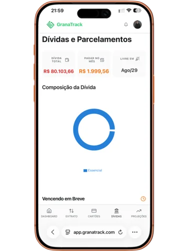 Interface de Gestão de Dívidas